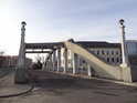 Obloukový silniční most přes Divokou Orlici v Doudlebách nad Orlicí.
