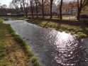 Řeka Divoká Orlice ve městě Žamberk