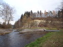 Soutok řeky Divoké Orlice a potoka Rokytenka v Žamberku.
